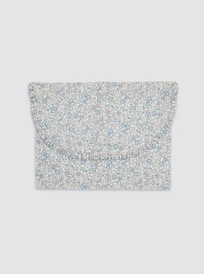 Grand sac à vêtements pour filles avec fleurs bleues