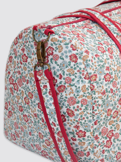 Nina Flowers Burgundy Travel Bag 