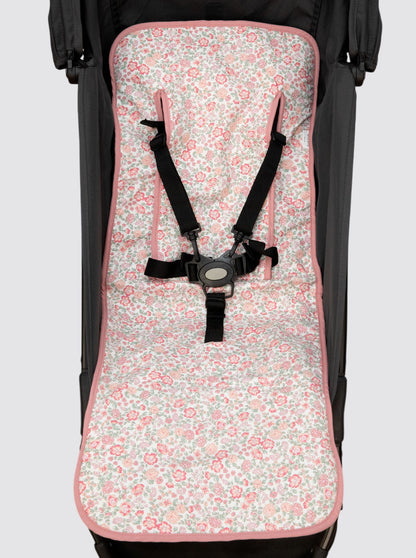 Housse de poussette d'été légère à fleurs roses Nina