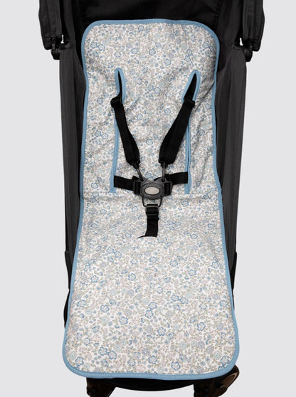 Housse de poussette d'été légère à fleurs bleues Nina