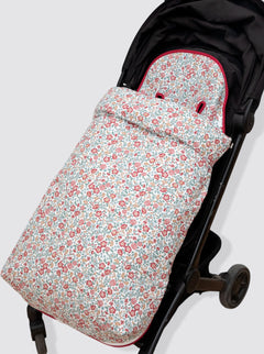 Joolz Aer Stroller Cover with Footmuff + Nina Flowers Burgundy