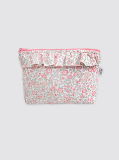 Trousse de toilette rose Nina à motif floral