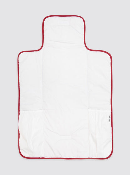 Matelas à langer avec poches, motif fleur rouge Bibi