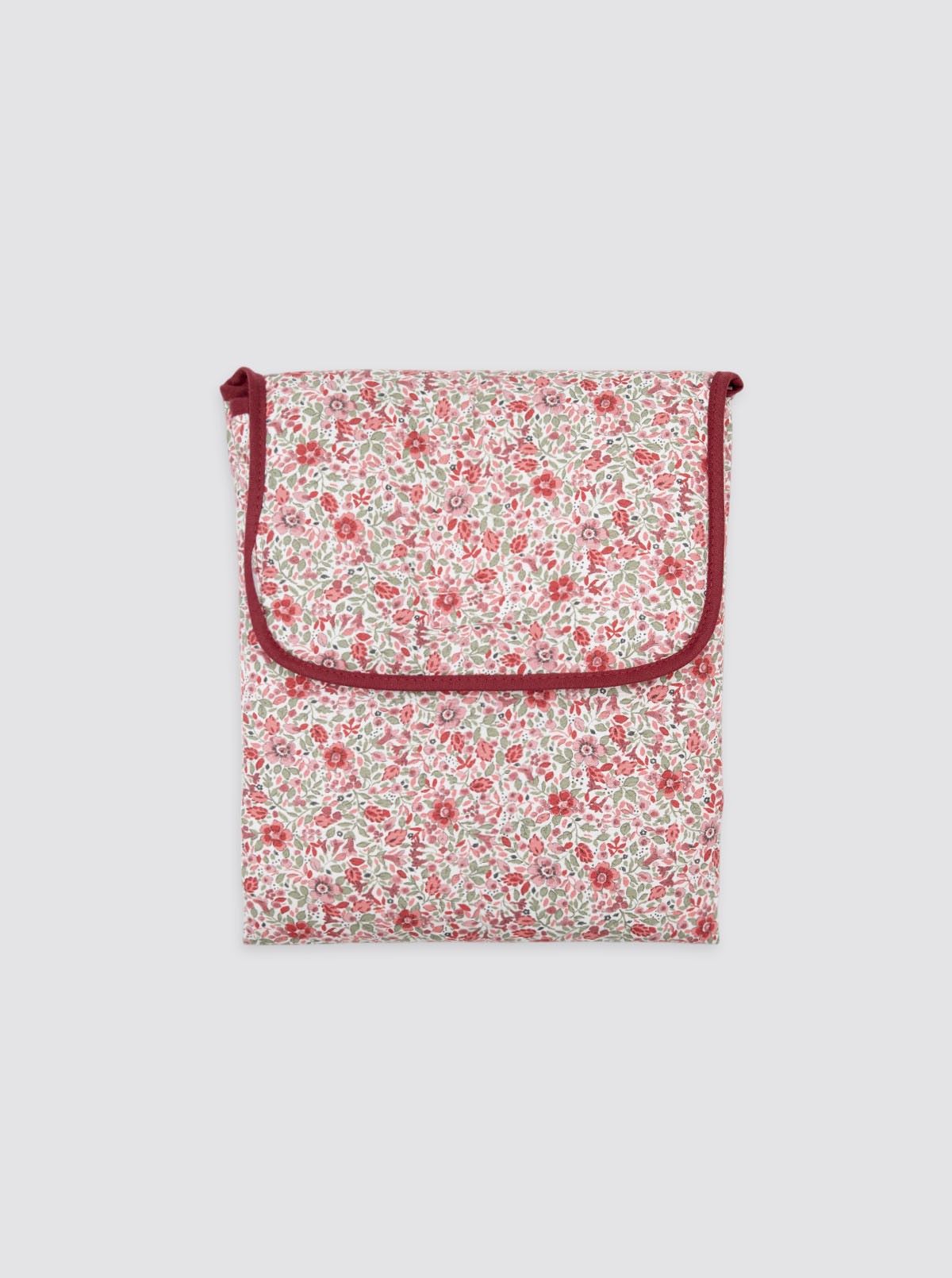 Matelas à langer avec poches, motif fleur rouge Bibi