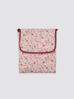 Matelas à langer avec poches, motif fleur rouge Bibi