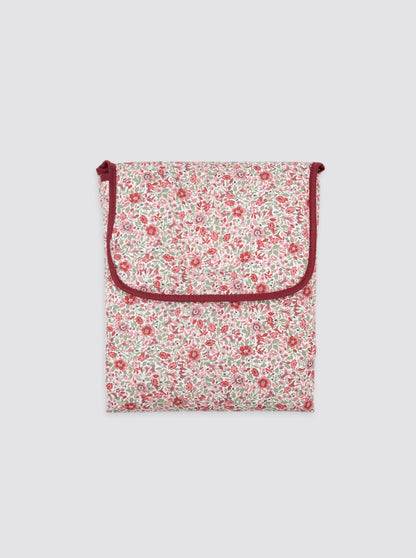 Matelas à langer avec poches, motif fleur rouge Bibi