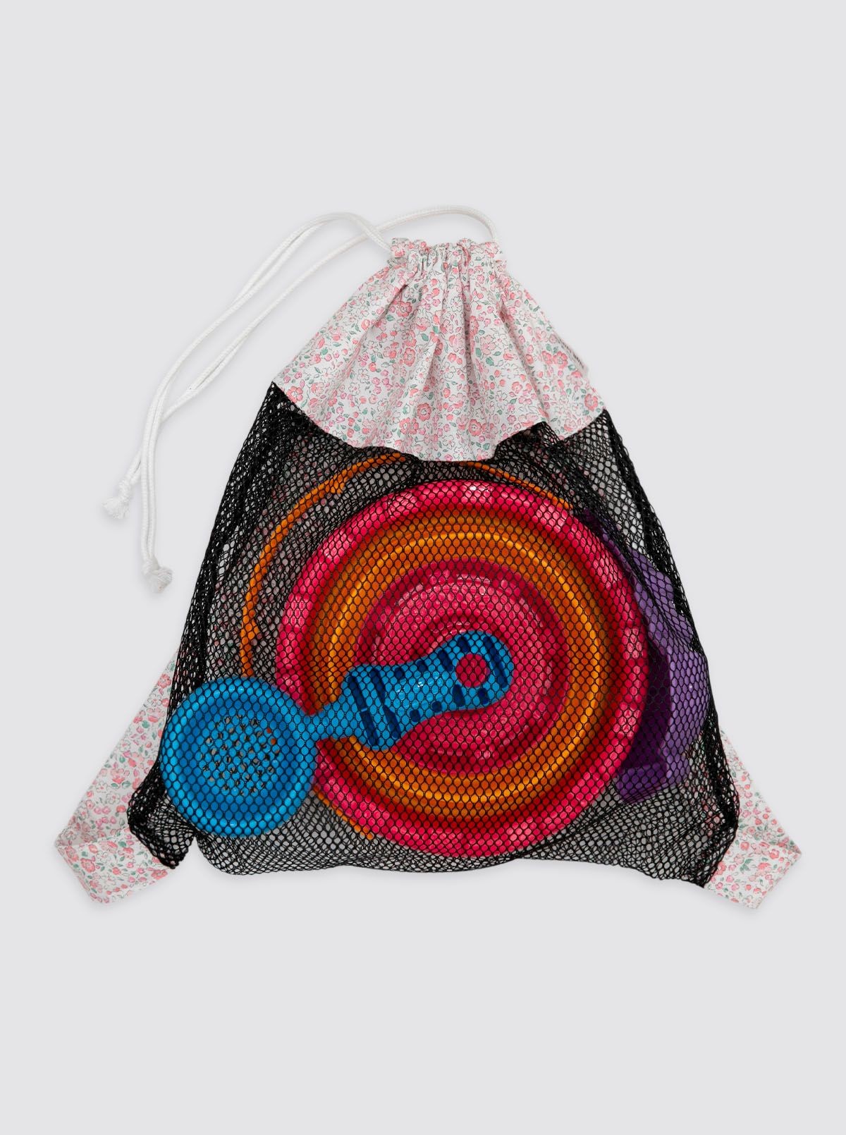 Catalina Pink Floral Mesh Backpack