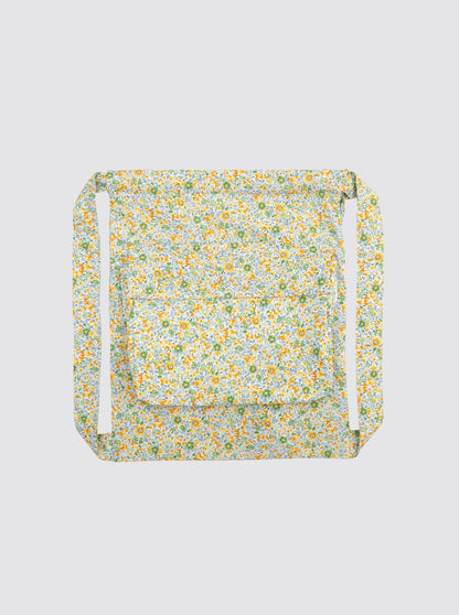 Floral Fabric Backpack, Nice Yellow