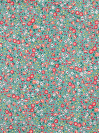 Beach Roll Bag Flowers Palermo Green 