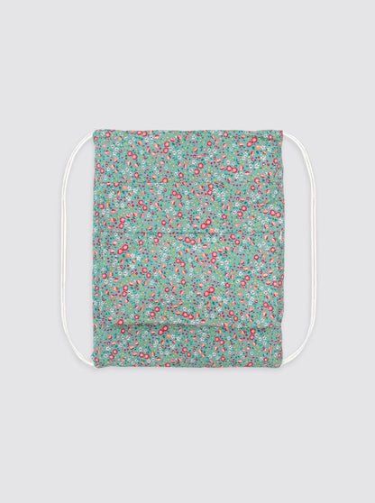 Beach Roll Bag Flowers Palermo Green 