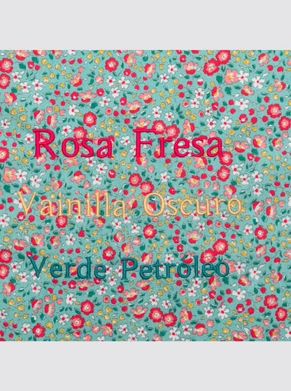 Beach Roll Bag Flowers Palermo Green 