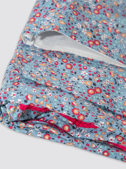 Beach Roll Bag Flowers Palermo Blue 