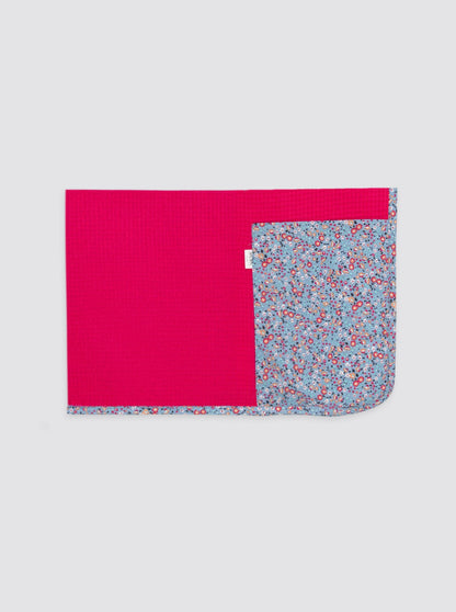 Toalla Playa Bolsillo Flores Palermo Azul