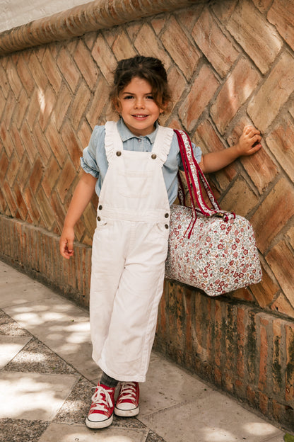 Nina Burgundy Floral Sports Bag
