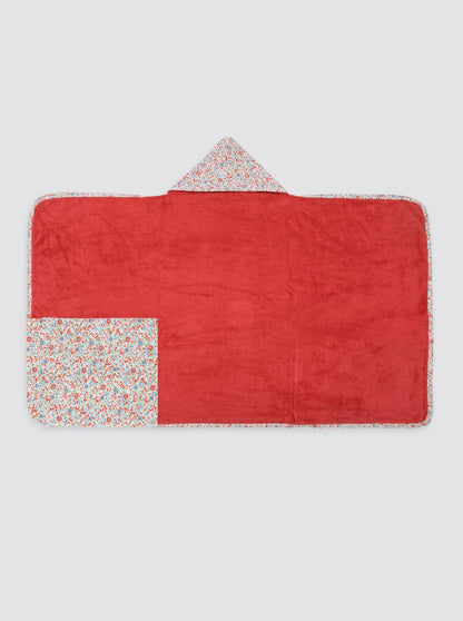 Beach Roll Bag Flowers Nice Red 