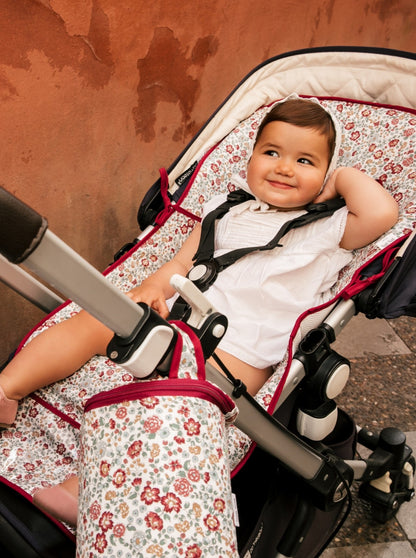 Housse de chaise d'été Universal Flowers Nina Burgundy