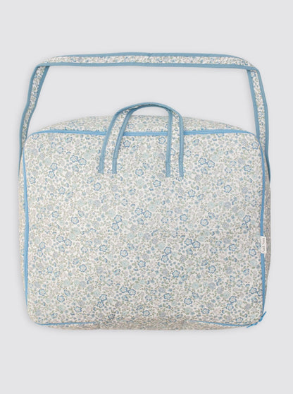 Sac à langer bleu à fleurs pour filles