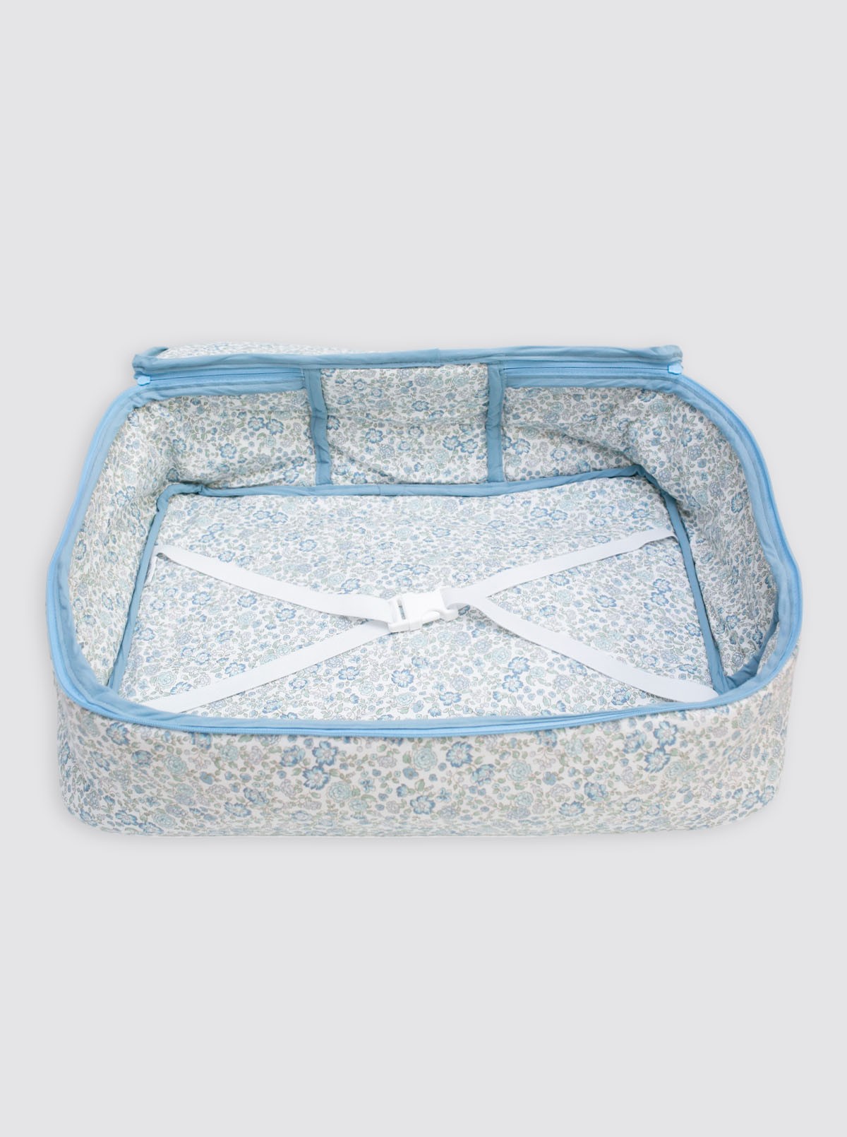 Sac à langer bleu à fleurs pour filles