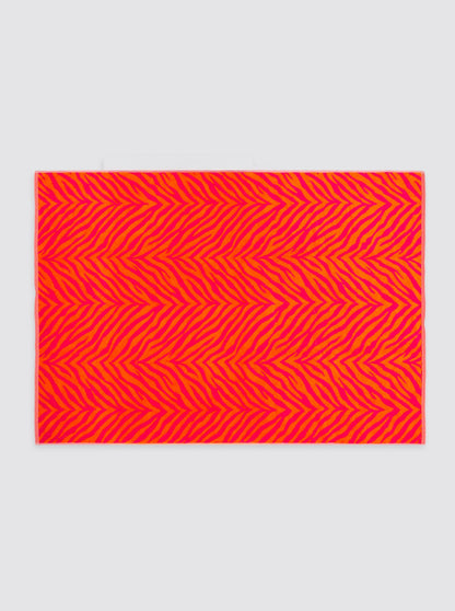 Large Pink Animal Print Beach Towel