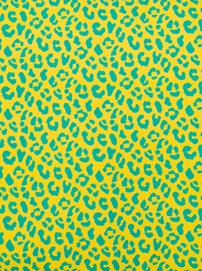 Large Beach Towel Animal Print Yellow