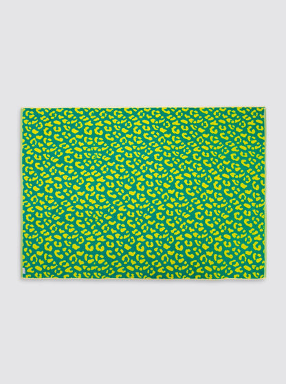 Large Beach Towel Animal Print Yellow