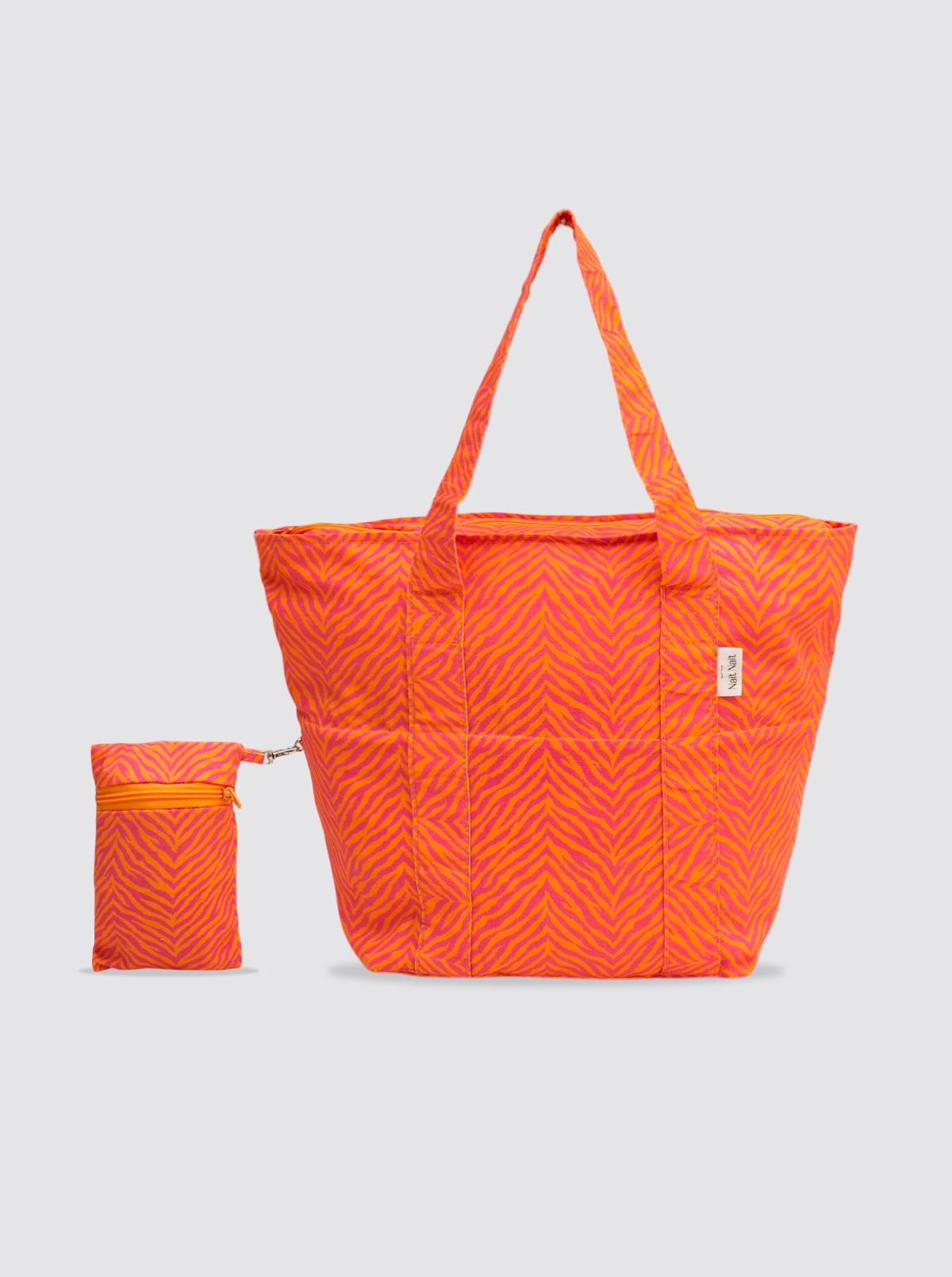 Large Pink Animal Print Beach Bag