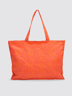 Sac cabas maxi rose à imprimé animal