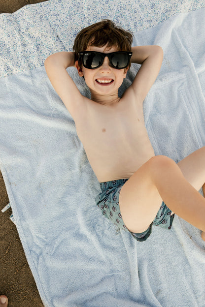 Playa Roll Maxi Flores Catalina Celeste