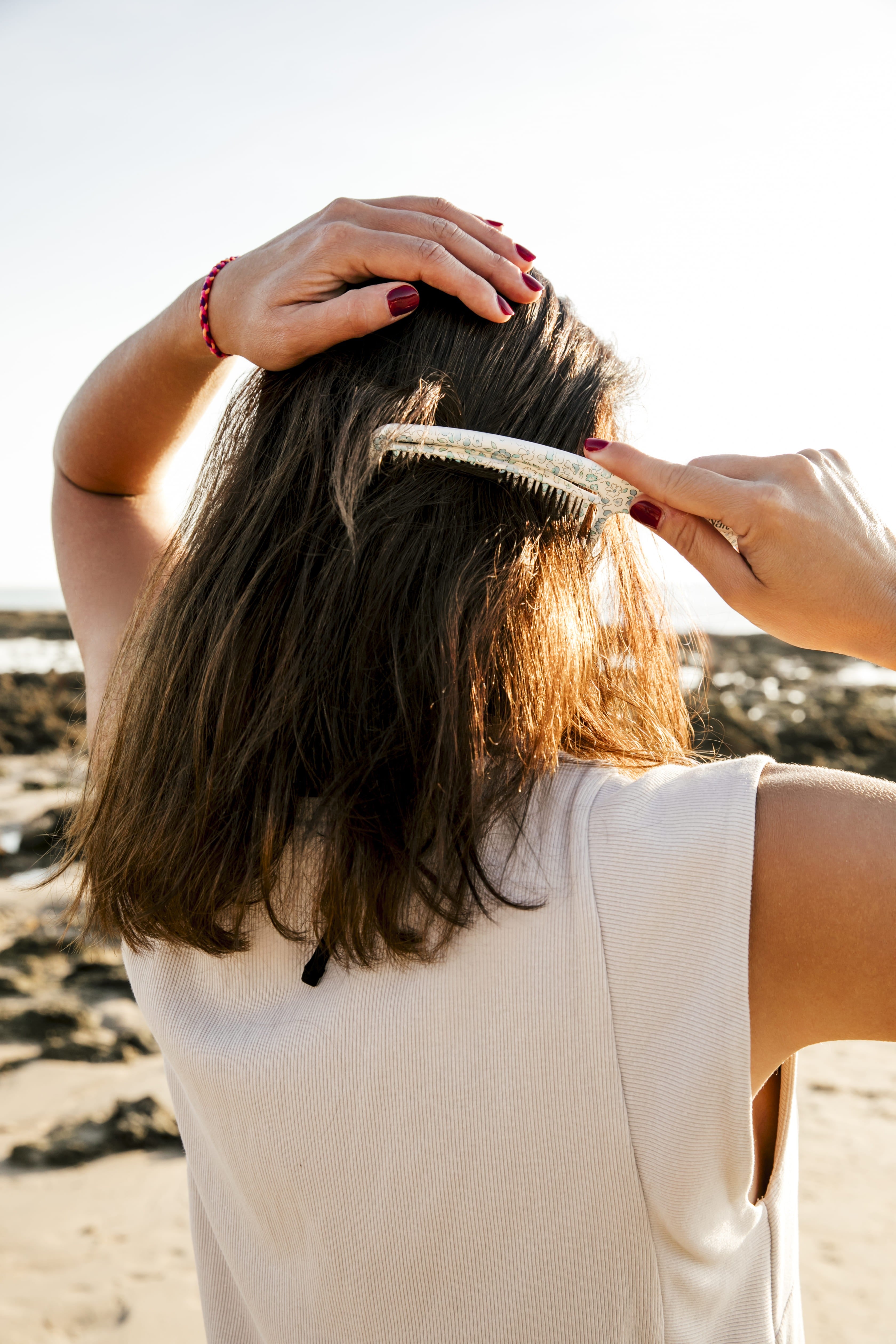 Shower Comb Flowers Catalina Celeste