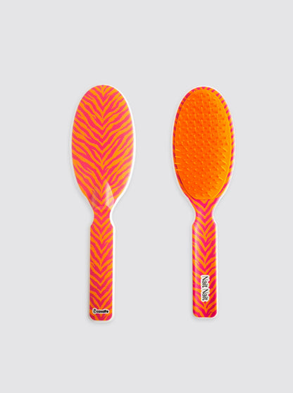 Pinceau ovale à motif animal rose