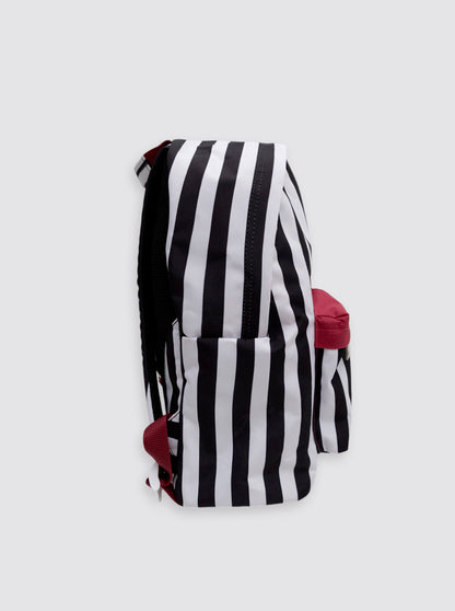 Mochila Escolar Grande Ordenador Rayas Negras