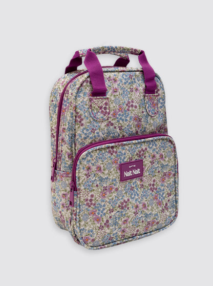 Mochila Escolar Infantil Flores Lila