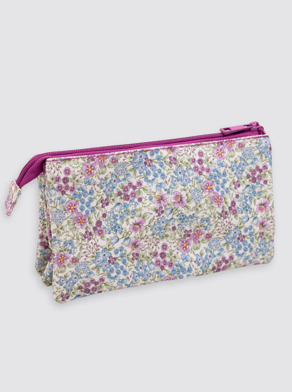 Lilac Floral Pencil Case