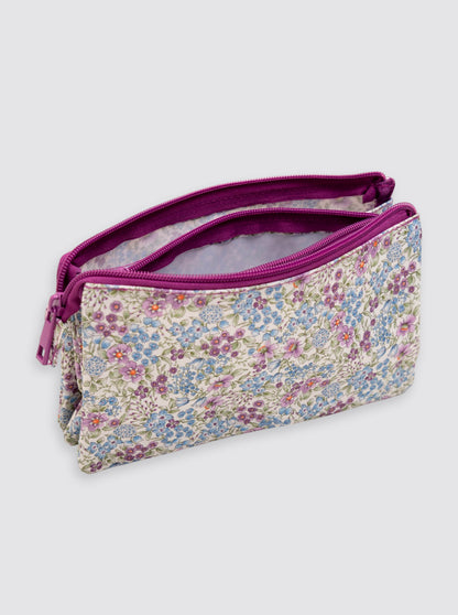 Lilac Floral Pencil Case
