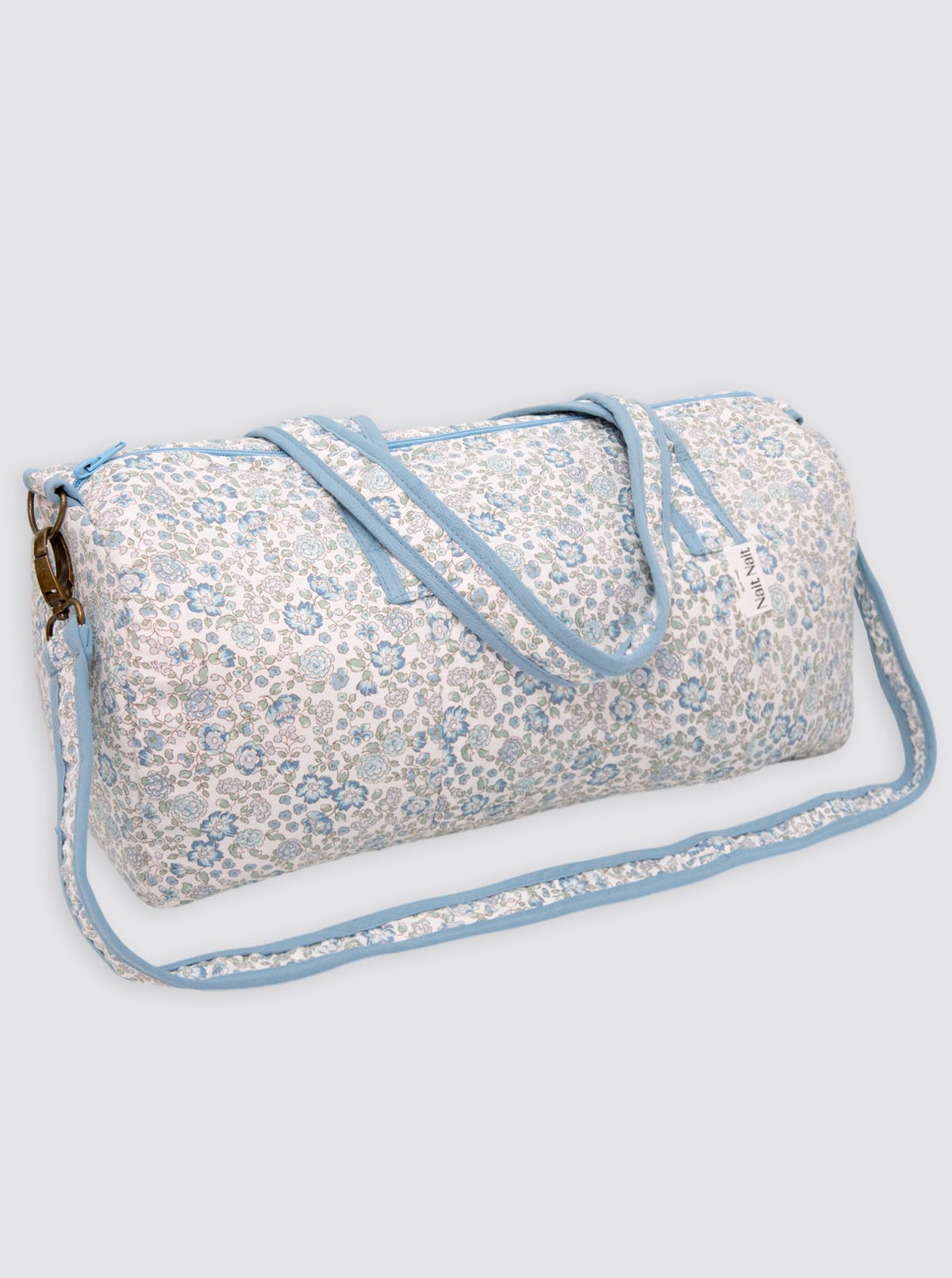 Sac de sport Nina bleu à fleurs