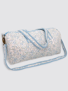 Sac de sport Nina bleu à fleurs
