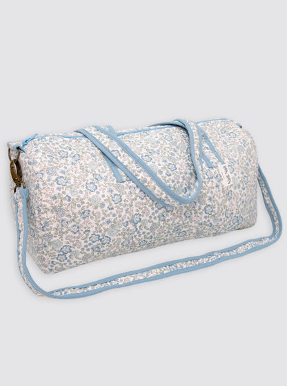 Sac de sport Nina bleu à fleurs