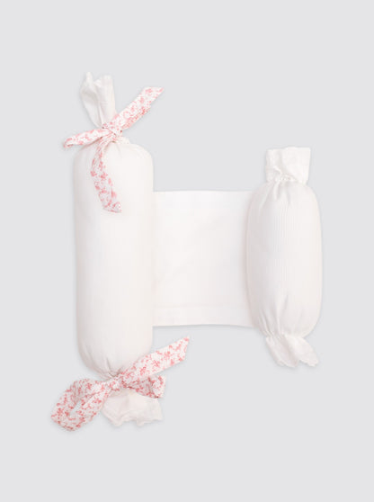 Nano Double Piqué Anti-Roll Cushion - Printed Bow