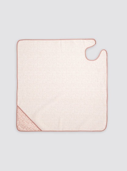 Lightweight Baby Bath Towel with Pink Flowers