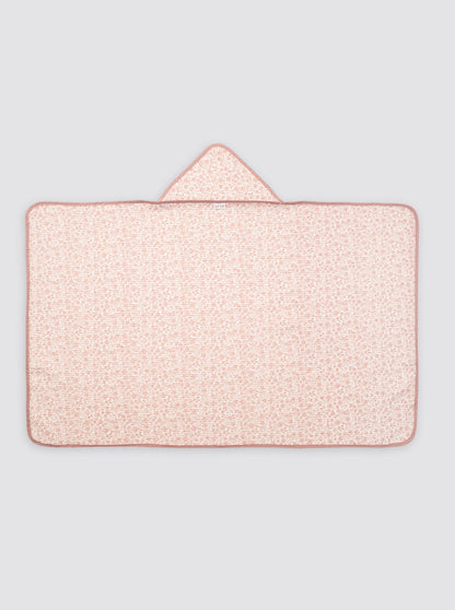 Lightweight Mini Towel with Pink Flowers 