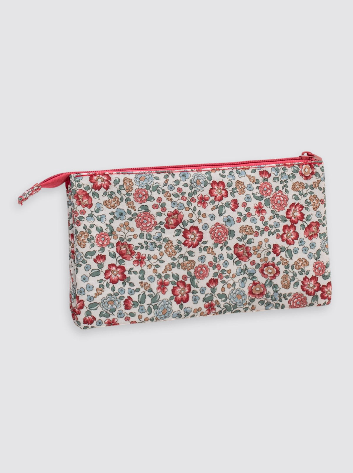 Estuche Portalápices Flores Nina Burdeos