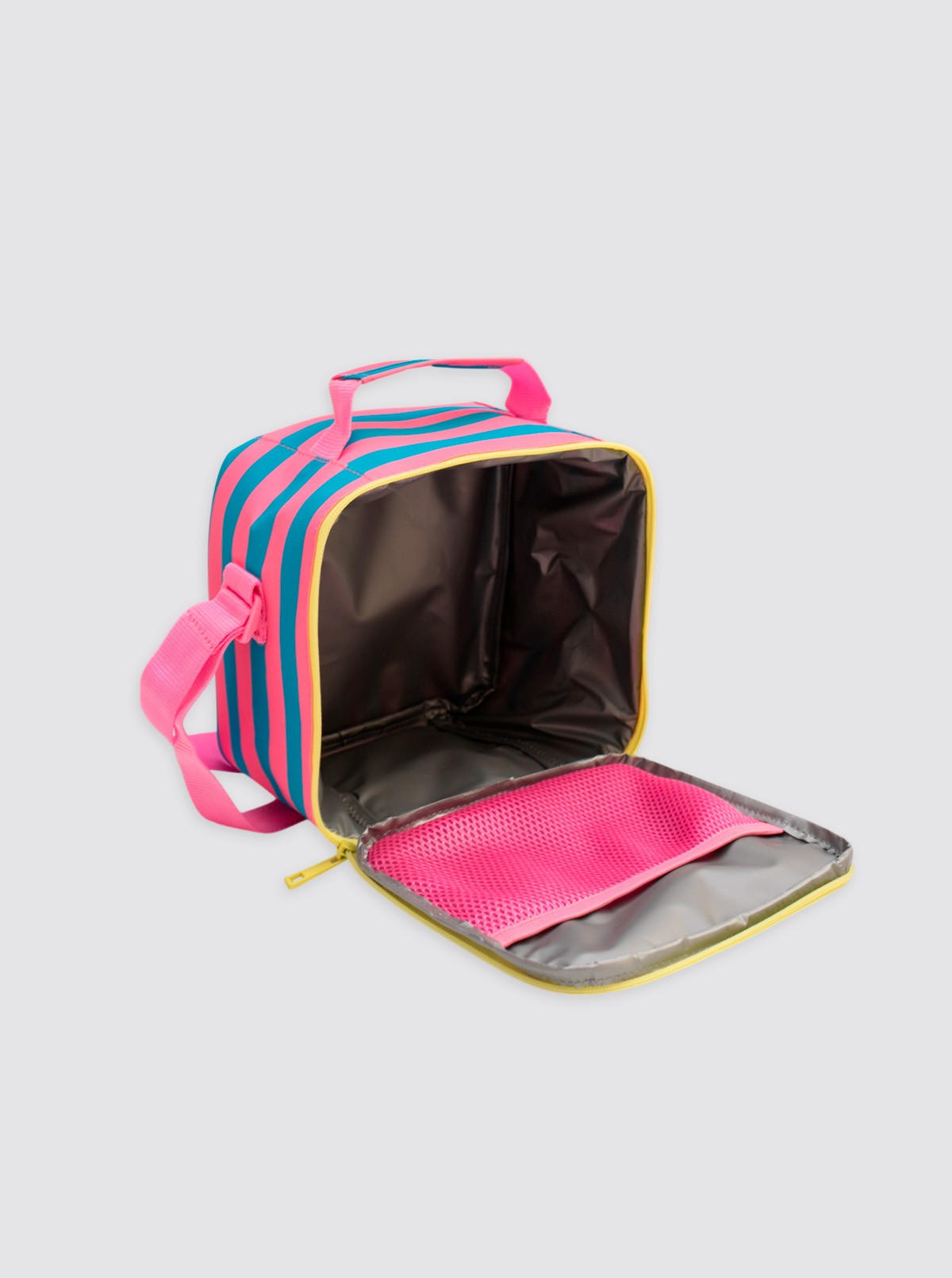 Bolsa Térmica Cuadrada Rayas Rosas