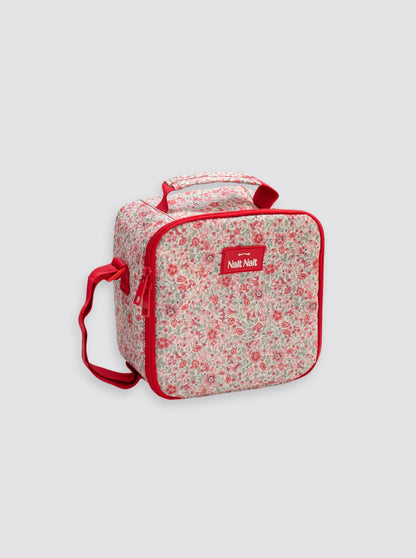 Square Thermal Bag with Red Bibi Flower