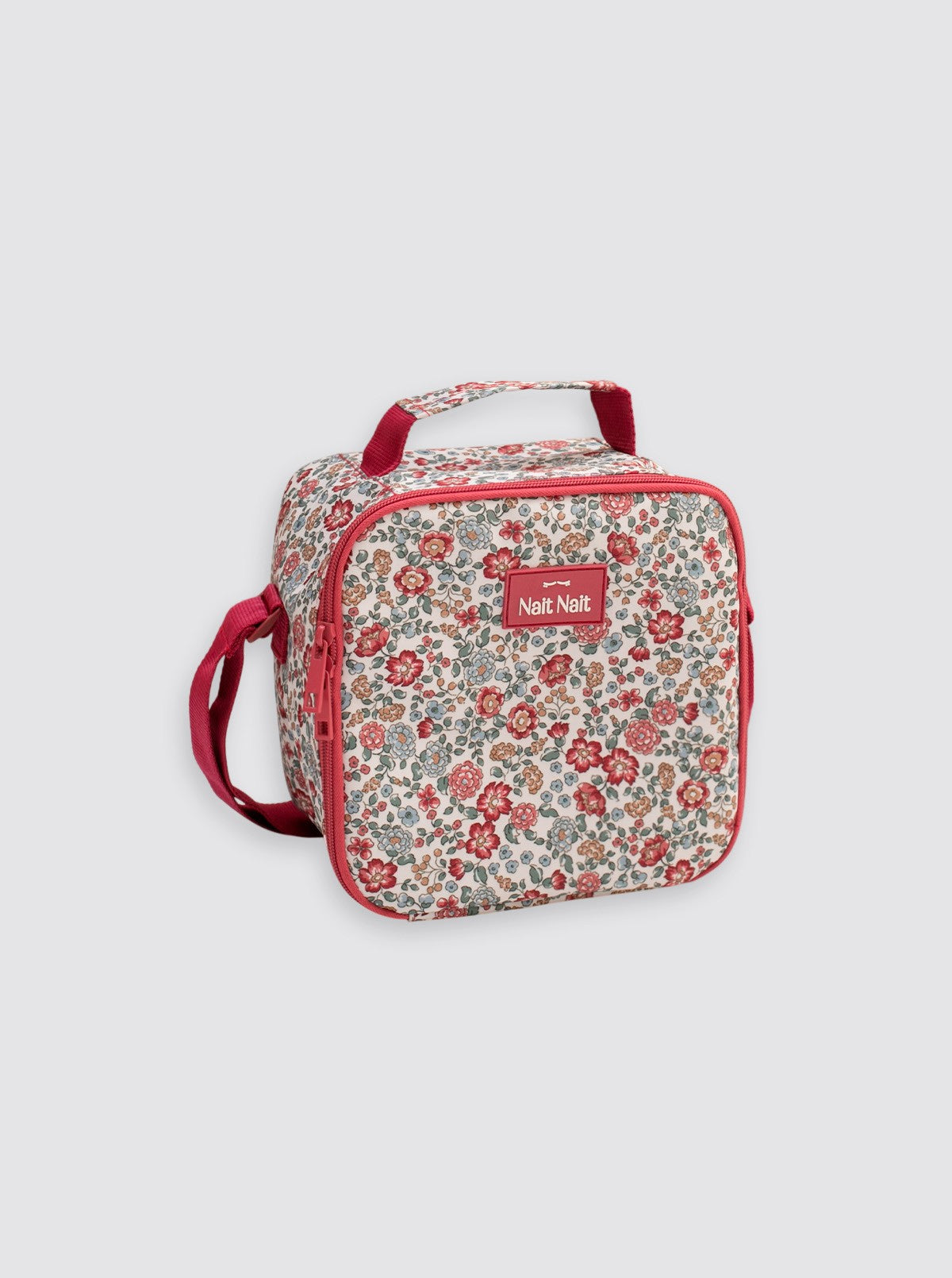 Bolsa Térmica Cuadrada Flores Nina Burdeos