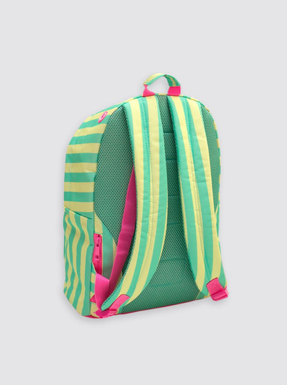 Grand sac à dos pour ordinateur portable à rayures jaunes