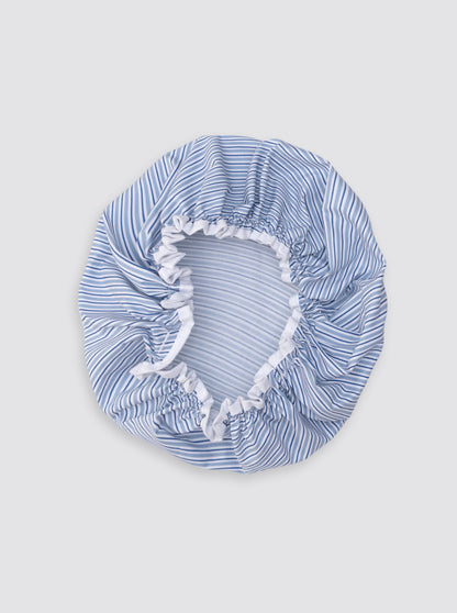 Double Blue Stripe Shower Cap