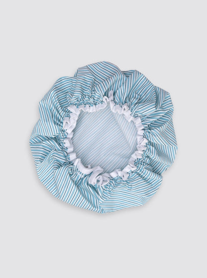 Double Green Stripe Shower Cap