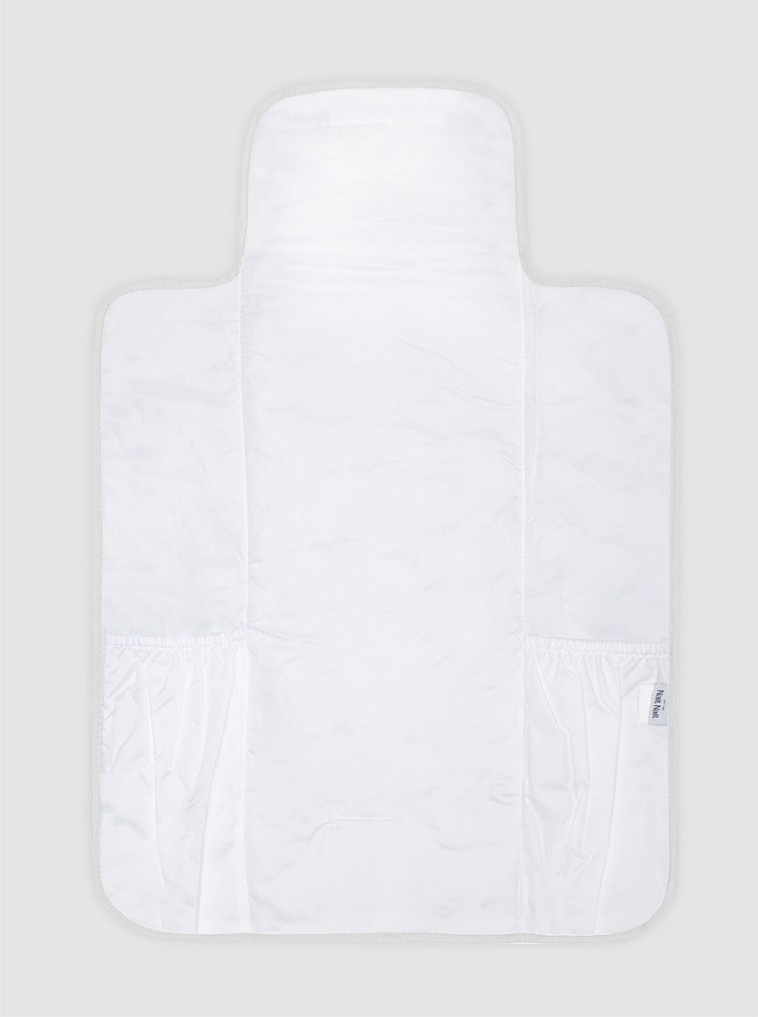 Cambiador con Bolsillos Impermeable Rayas Rosas abierto