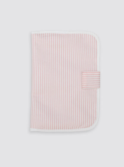 Porte-documents à rayures roses