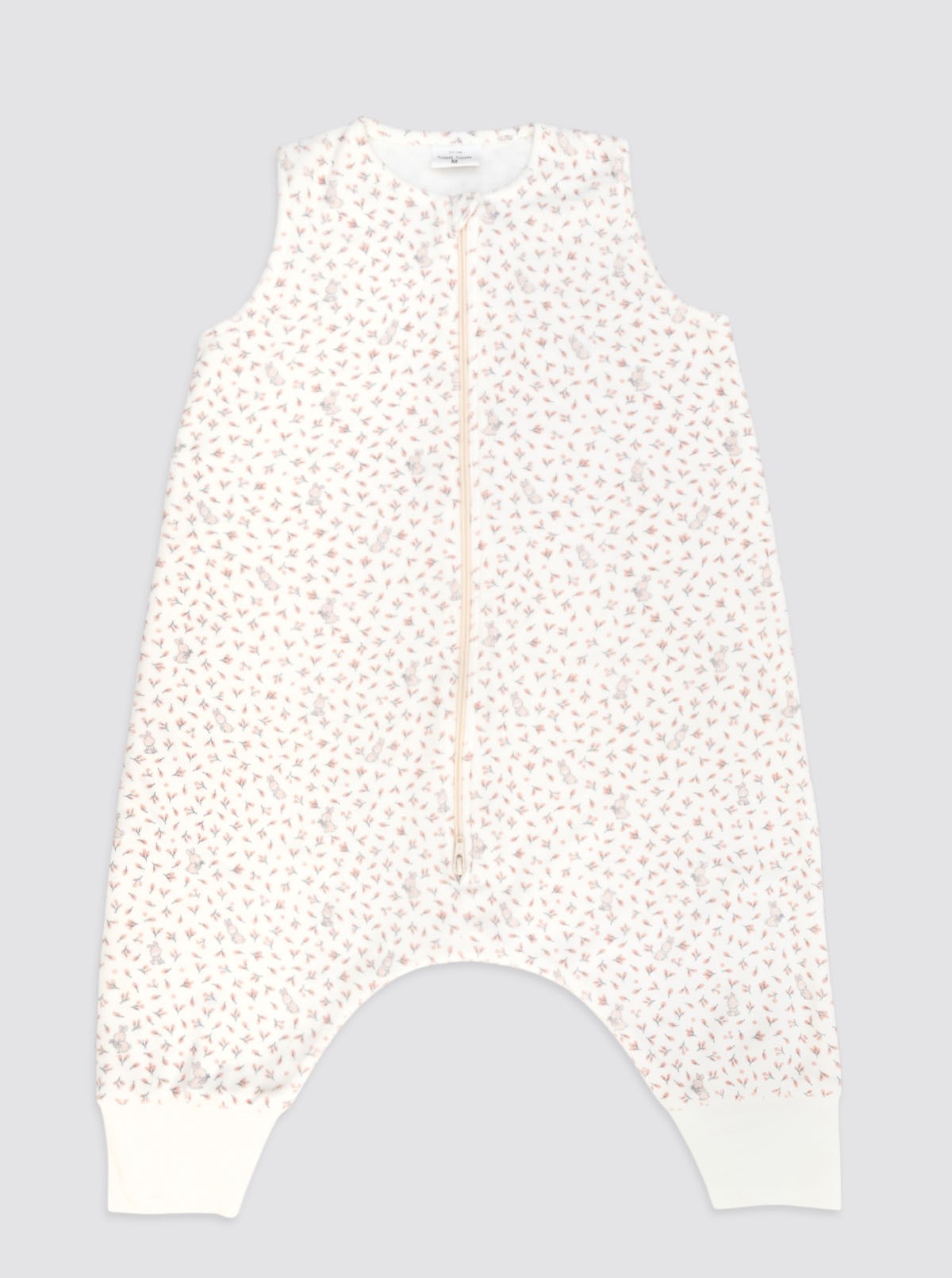 Bubble Pajamas Bunny Pink Leaves